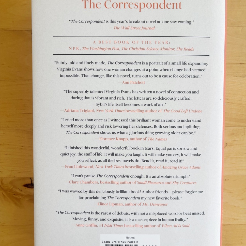 Hardcover Copy of The Correspondent by Virginia Evans - Like New - Picture 5 of 5